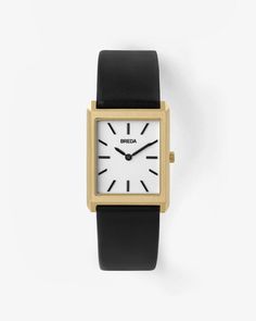 Jane | Metal Oval Watch | Gold/Gold/Sky | BREDA Watch Rectangular Watch, Rectangle Watch, Tank Watch, Timeless Watches, Vintage Timepiece, Black Leather Watch, Animal Print Shoes, Shoe Print, Luxury Watches For Men