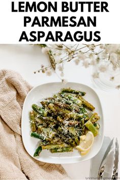 Baked Lemon Butter Asparagus - Delicious and Easy Vegetarian Side Dish Recipe!