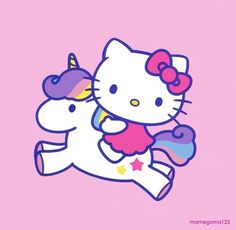 Hello Kitty with her unicorn <3 Cute! <3 KawaiiBox.com ❤ The Cutest Subscription Box Kitty Tattoos, Hello Kitty Pfp, Hello Kitty Imagenes, Kitty Pfp, Images Hello Kitty, Hello Kitty Tattoos, Hello Kitty Images, Kitty Images