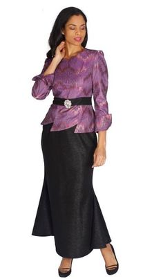 Diana 8538 2 piece Skirt Suit Colors: Purple/Multi Sizes: 8, 10, 12, 14, 16, 18, 20, 22, 24 Evening Long Sleeve Fitted Set, Fitted Long Sleeve Evening Set, Evening Sets With Fitted Long Sleeve, Fitted Long Sleeve Two-piece Wedding Dress, Chic Peplum Evening Set, Chic Evening Peplum Set, Spring Evening Peplum Set, Elegant Fitted Peplum Sets, Formal Peplum Dresses For Fall