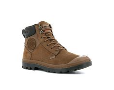 PAMPA SHIELD WP+ LUX - Palladium US Quick Tan, Waterproof Shoes, Woven Labels, Leather Cuffs, Nubuck Leather, Waterproof Boots, Repellent, Water Repellent, Hiking Boots