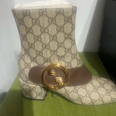 Gucci Nwot Boots Gucci Blonde Ankle Boots Gucci Luxury Ankle Boots, Gucci Luxury Boots For Fall, Luxury Beige Boots For Fall, Gucci Brown Ankle Boots, Gucci High Heel Boots For Fall, Gucci Designer Ankle Boots, Gucci Ankle Boots With Reinforced Heel, Gucci Calf Leather Boots For Fall, Designer Gucci Ankle Boots