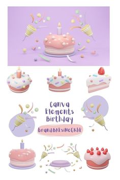 Birthday Cake - Canva Elements Keyword canvas Birthday Graphic Design, Canva Free Elements, Canva Keywords, Graphic Shapes Design, Keyword Elements Canva, Desain Buklet, Canva Elements Keyword, Desain Quilling, Illustrator Design Tutorial