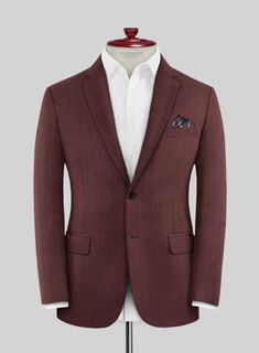 To those who appreciate maintaining a classic stance through jacketing, our Caccioppoli Sun Dream Svoldo Maroon Wool Jacket should be their first port of call. Crafted from pure solar wool fabric, it features a rich maroon hue woven into a herringbone weave, adding a touch of nonchalance to its otherwise traditional silhouette. This jacket is a perfect option for any time of the day, and absolutely anything will work wonders when paired with it.  Look Includes    Caccioppoli     Sun     Dream Green Tweed Suit, Grandad Collar Shirt, Tailor Made Suits, Grey Wool Suit, Solid Texture, Raise The Bar, Green Flannel, Orange Jacket, Cashmere Jacket