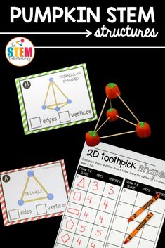 Check out these pumpkin stem structure activities! Perfect for kindergarten and first grade classrooms! Students build their own structures while they put their shape skills with sides and vertices to use! Great for a center activity as well!
#STEM #pumpkinactivities Stem Activities Kindergarten, Kindergarten Stem, October Ideas, Stem Elementary, 2d And 3d Shapes, Math Stem, Kid Experiments