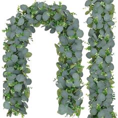 the letter n is made up of green plants