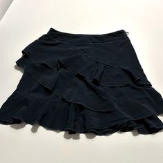 Brand New! Zipper Up The Side. Fitted Blue Skirt From H&m, Fitted Blue Skirt By H&m, Metallic Pleated Skirt, Faux Suede Skirt, Blue Mini Skirt, Black Pleated Skirt, Hm Skirt, Denim Jean Skirt, Floral Mini Skirt