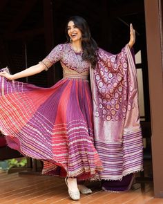 Purple Anarkali, Sobhita Dhulipala, Anarkali Designs, Tarun Tahiliani, Kurta Designs Women, Dress Indian Style, Stylish Dress Book