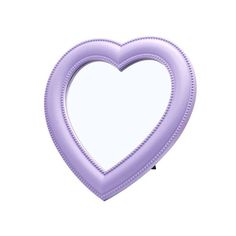 a purple heart shaped frame on a white background with clippings to the side