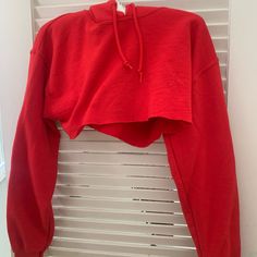 Used For A Dance Recital Once Never Worn Again Cute Trendy Piece Tagged Urban For Exposure Super Cropped Hoodie, Red Cropped Hoodie, Skz Concert, Concert Fit, Dance Recital, Concert Fits, Red Hoodie, Hoodie Top, Colorful Hoodies