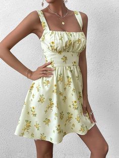 Shop Ruched Bust Floral Print Cami Dress now at Partheafashion. You can also choose more fashion style. Spring A-line Ruched Sundress, Ruched A-line Sundress For Spring, Ruched A-line Spring Sundress, Spring Ruched A-line Sundress, Spring A-line Mini Dress With Ruched Details, Spring Ruched Square Neck Sundress, Spring Sundress With Square Neck And Ruched Detail, Spring Square Neck Ruched Sundress, Ruched Sundress