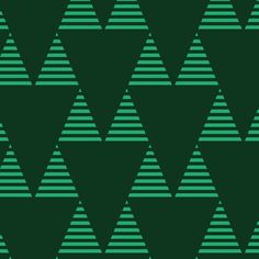 a green and black background with triangles