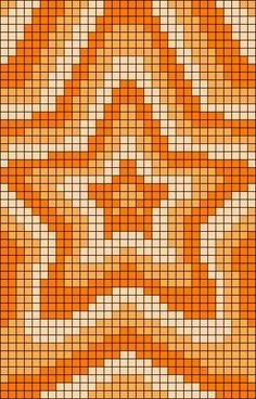 an orange and white cross stitch pattern