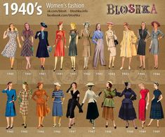 Ww2 Fashion, 40s Mode, 40s Outfits, Decades Fashion, Fashion Through The Decades, 1940s Outfits, Decades Of Fashion, Fashion Decades