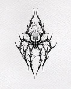 a black and white tattoo design on paper