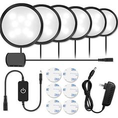 the 5 light kit includes four dim lights, one charger and five other accessories