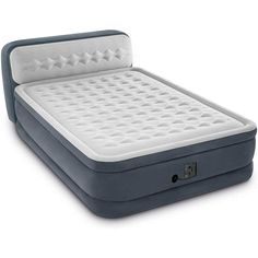 an inflatable bed is shown on a white background