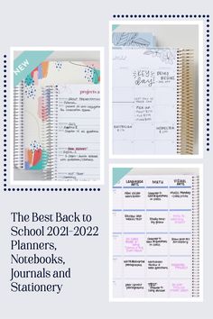 the best back to school planner, notebooks, journals and stationery