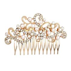 bridal hair comb clip pin rhinestone pearl wedding hair accessories for bride bridesmaid, silver 2021 - US $12.86 Pearl Hair Accessories, Gold Hair Comb, Pearl Hair Combs, Crystal Hair Accessories, Gold Hair Accessories