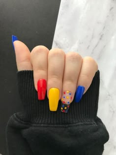 Kidcore Nails, Clown Core, Cow Nails, Halloween Acrylic Nails, Colorful Nail, Grunge Nails, Bling Acrylic Nails, Summer Acrylic Nails, Fall Nail