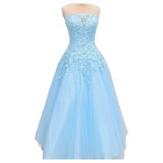 a light blue prom dress on a mannequin