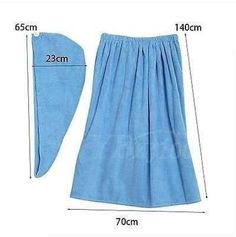 the size and measurements of a blue towel