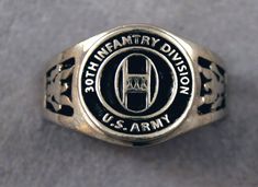 a ring with the u s army seal on it