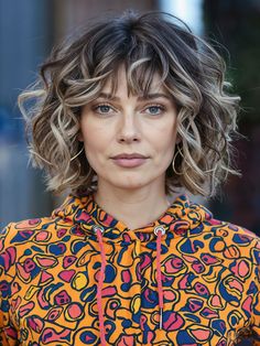 35 Gorgeous Mid-Length Haircuts with Layers You'll Love in 2024 Curly Layered Haircuts, A Layered Haircut, Brunette Color, Midlength Haircuts, Voluminous Curls