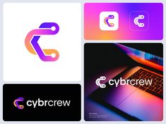 the logos for cryptcrew are displayed on different types of cards and envelopes