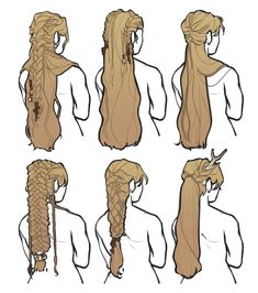 Braids Reference, Hair References Drawing, Art Tutorials Drawing, Httyd, Fantasy Clothing, Hair Art, Drawing Reference Poses