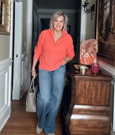 Casual Outfits for Women Over 50: What I Wore This Week Half Zip Sweater, Over 60 Fashion, 60 Fashion, Half Zip Sweaters, 50 Fashion, Zip Sweater, Over 60