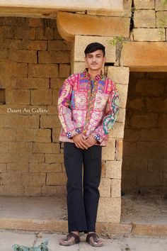 UNISEX Patchwork Desert  Style Jacket One Of A Kind / Party Jacket / Banjara Jacket/ Boho Jacket Beautiful Handmade Recycle Patchwork Jacket Made From Collected Piece Of Sari and Wedding Dress  Of Various Caste People Of Desert Village All Fabric Is Collected And Given New Birth To The Unused Cloth This Fabric have There Own Stories . The Design Is Specially Design By Desert Art Gallery For Wearing This Special Art On Some Special Occasions .   * Measurement    Length     :- 27 inch    Chest Festive Long Sleeve Bandhgala With Multicolor Embroidery, Fitted Multicolor Outerwear For Festivals, Festive Patchwork Long Sleeve Outerwear, Long Sleeve Outerwear For Festivals And Parties, Multicolor Long Sleeve Nehru Jacket For Spring, Festive Long Sleeve Patchwork Outerwear, Spring Multicolor Nehru Jacket With Long Sleeve, Traditional Long Sleeve Multicolor Bandhgala, Festival Long Sleeve Outerwear For Parties