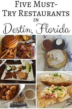 five must try restaurants in destin, florida