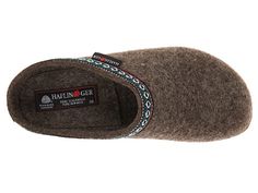 Haflinger GZ Classic Grizzly Earth - zappos.com Winter Felt Slip-on Clogs, Casual Wool Clogs For Winter, Winter Outdoor Clogs With Textured Footbed, Winter Outdoor Clogs With Removable Insole, Winter Wool Clogs With Round Toe, Wool Clogs With Round Toe For Winter, Clog Shoes, Clogs Shoes, Slide Slipper