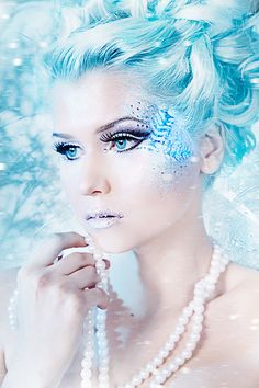 snow queen | ... snow queen published july 1st 2012 art tale snow people glam the snow Winter Make-up, Fairy Make-up, Carnival Makeup, Snow Fairy, White Makeup, Winter Fairy