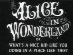 an advertisement for alice in wonderland