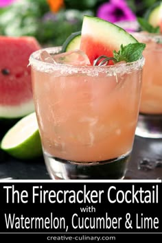 the firecrackerer watermelon, cucumber and lime cocktail recipe