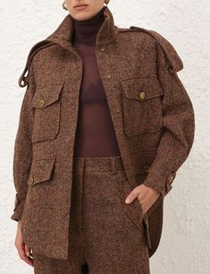 Tweed Jackets, Minimal Wardrobe, One Piece Clothing, Resort Dresses, A Stand, Swimwear Outfit, Workout Jacket, 2024 Collection, Fall 2024