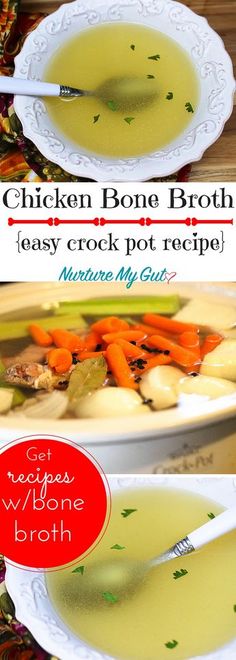 chicken bone broth is an easy crock pot recipe