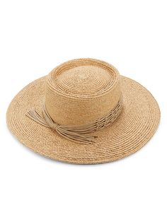 Stay Comfortable With This Sun Hat Crafted From Raffia. Raffia Spot Clean Imported Size Brim Width, About 4". Center Core - Soft Accessories > Saks Off 5th. San Diego Hat Company. Color: Natural Tan. Braided Straw Boater Hat With Flat Brim, Woven Straw Boater Hat With Flat Brim, Soft Accessories, San Diego Hat, Straw Sun Hat, Natural Tan, Sun Hat, Hat Crafts, Sun Hats