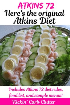 Atkins 72: Here's the original Atkins Diet with diet rules, sample menu, and food list Atkins Diet Food List, Diet Rules, Low Fat Diet Plan, Atkins Diet Recipes, Best Diet Foods, Atkins Recipes, Low Carb Plan, Sample Menu, Keto Diet Breakfast