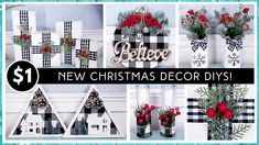 a collage of christmas decorations with the words new christmas decor diy's