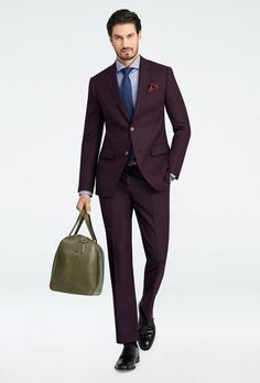 Tailored Burgundy Suits For Fall, Burgundy Notch Lapel Suit For Work, Burgundy Notch Lapel Suit For Business Casual, Classic Purple Suit For Workwear, Classic Purple Suit For Work, Burgundy Fall Suit For Workwear, Classic Purple Suits For Workwear, Burgundy Notch Lapel Suit For Business, Classic Burgundy Suits For Fall