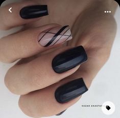 Black Winter Nails Short, Classy Nails Short Winter, Unghie Sfumate, Subtle Nails, Makijaż Smokey Eye, White Nail, Short Nail Designs, Elegant Nails