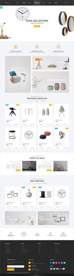 the website design for furniture store