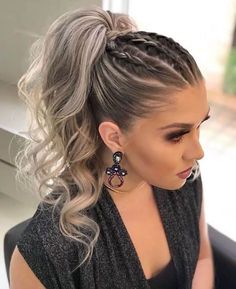 Platinový Blond, Classic Ponytail, Cute Ponytail Hairstyles, High Pony, Half Up Half Down Hair Prom, Dutch Braids, Hair Bridesmaid