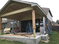 the back porch is being built and ready to be installed