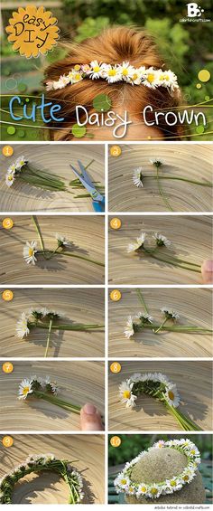 how to make a cute daisy crown