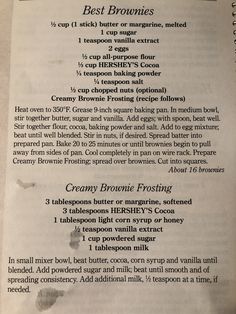 the recipe for best brownies