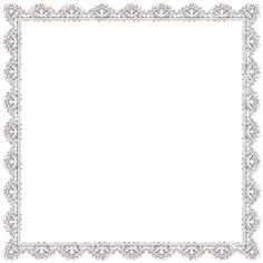 a white square frame with an intricate design